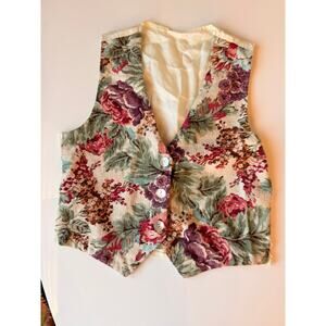 Vintage floral vest - Size S